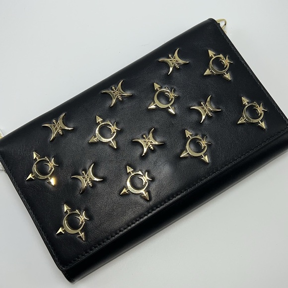 🖤💛NWT CAMILLA GOLD CHAIN FLAP CROSSBODY BAG IN SOLID BLACK WITH GOLD HARDWARE - Picture 9 of 16